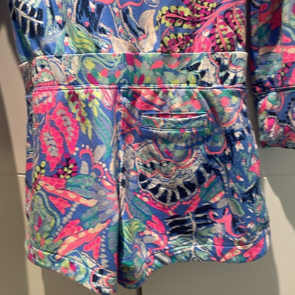 Lilly Pulitzer | Skipper Romper | Fantasy Garden Print | Long Sleeve | Size XS - Picture 8 of 9